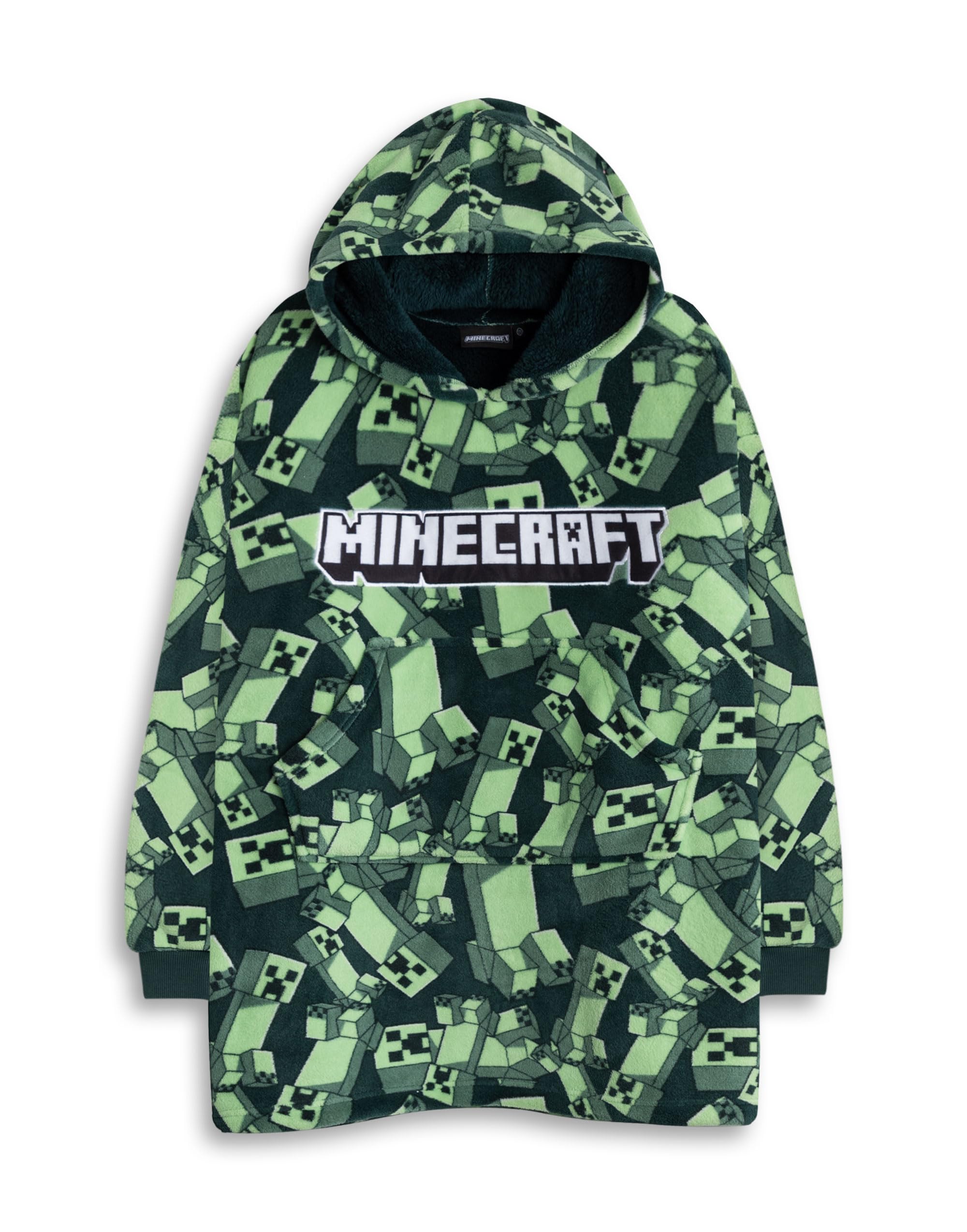 Minecraft Blanket Hoodie (Boys ) Green