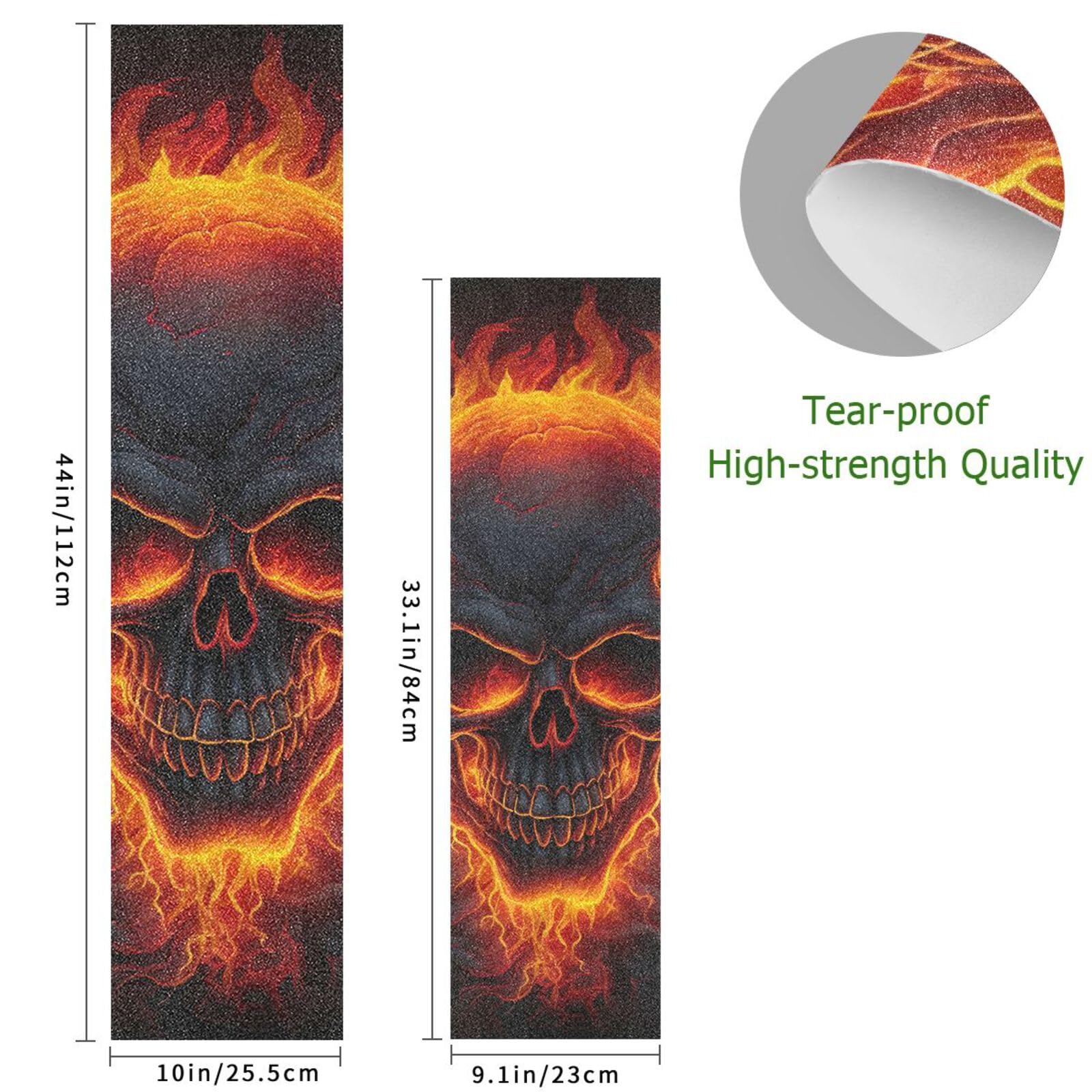 SDMKA Flames Skulls Skateboard Grip Tape 9