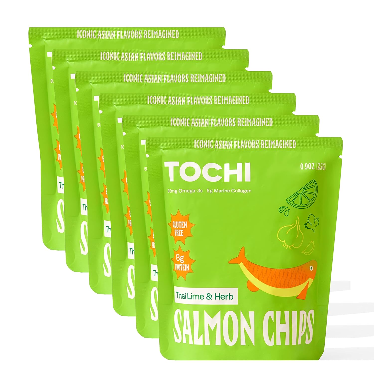 Tochi Norwegian Salmon Skin Chips Healthy, Premium, Low Carb, Diabetic Friendly