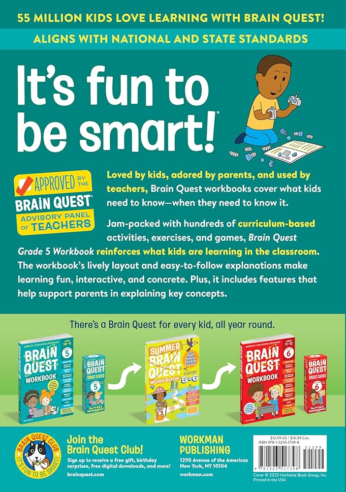 Brain Quest Workbook: 5th Grade Revised Edition: Workman