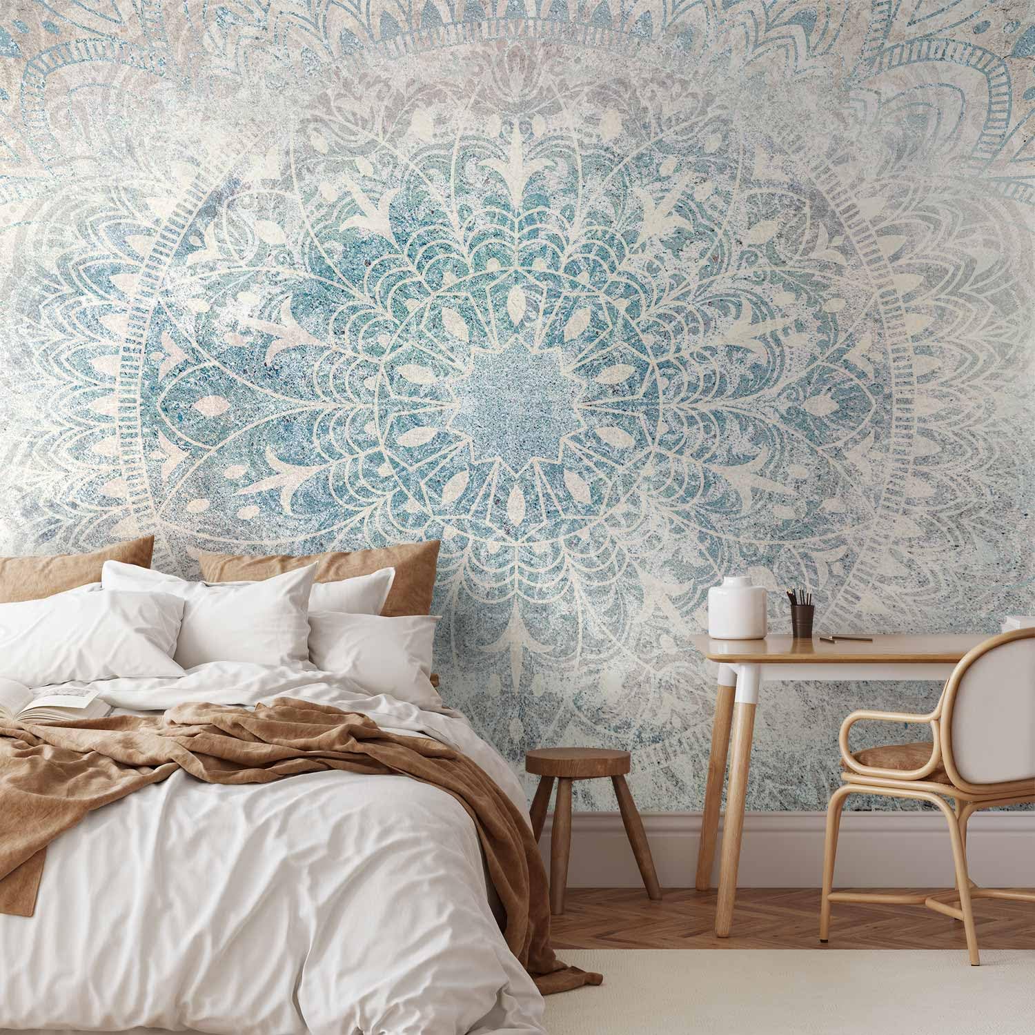 artgeist Wall Mural Mandala 138x101 in - Non-Woven Wallpaper Fleece Wall Decor Photo Print Picture Image Design Home Mural Abstract Oriental Zen f-C-10043-a-a