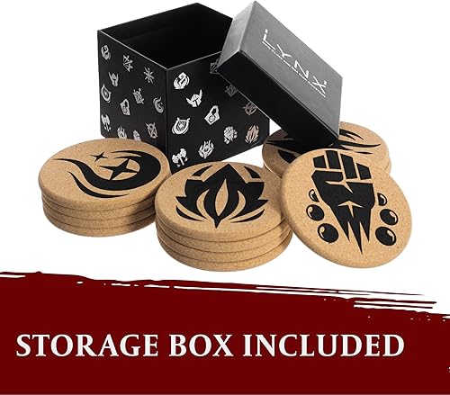 Miniatura 3 de HQ - Posavasos DND de corcho  Juego de 12 posavasos clase +1 DM Icon  Gran regalo nerd para jugadores de D&D, jugadores, DM, hombres o mujeres,