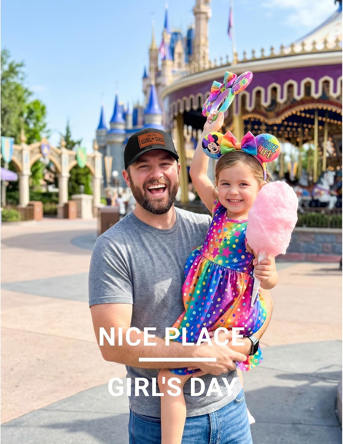 Girl and Dad Hat Gifts for Fathers Day form Daughter,Daddys Girl Hats Gifts image 5