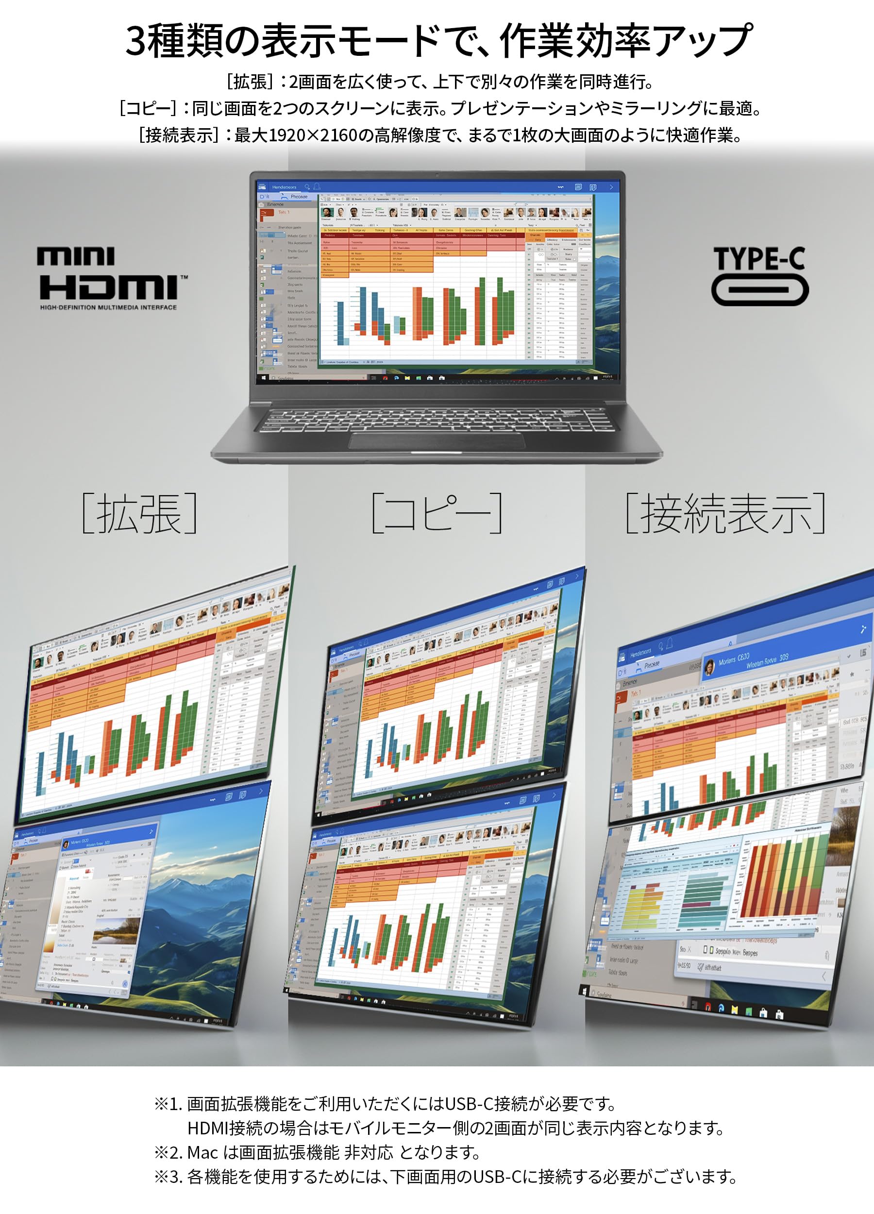 Amazon.co.jp: JAPANNEXT 18.5インチ IPSパネルx2搭載 フルHD