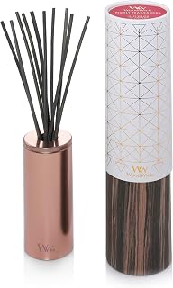WoodWick Aura Reed Diffuser|Rhubarb & Herbs Diffuser Oil Scent|Reed Diffuser for Essential Oils