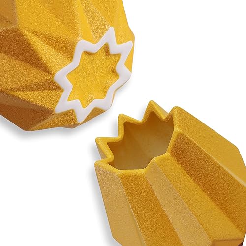 Miniatura 6 de Florero geométrico de cerámica para decoración del hogar, diseño moderno de origami con textura de porcelana para centro de mesa, 5.5 pulgadas,