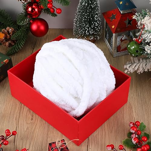 Miniatura 5 de Timgle Paquete de 24 hilos de felpilla gruesa para ganchillo (29 yardas cada madeja), hilo grueso y esponjoso para tejer, hilo de felpilla, hilo