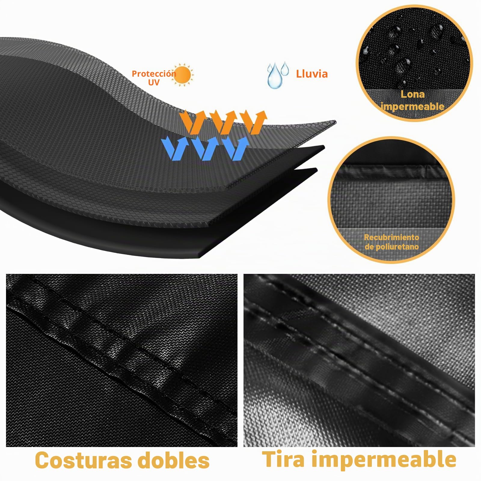Kovshuiwe - Funda para columpio en forma de huevo con cremallera de tela Oxford 420D impermeable, anti-UV y cortavientos para columpio 158 x 215 cm