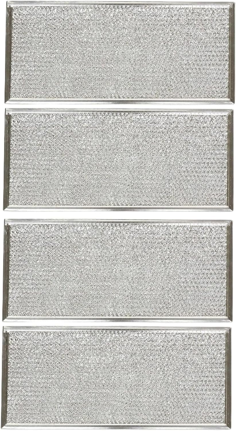 4 Compatible Compatible with Whirlpool W10208631A Aluminum Mesh Microwave Oven Grease Filters