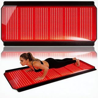 Full Body Red Light Therapy Mat, 74.8"*35.4" Whole Red Light Therapy Pad for Body with 660nm & 850nm, 1260 LEDs redlight Blanket with Adjustable Timer & Intensity, Gifts for Women, Men, and Pets - Amazon product rated Grade A