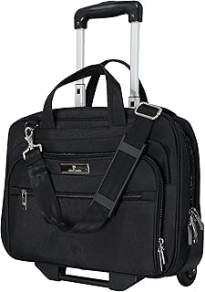 Pierre Cardin Rolling Laptop Bag Premium Wheeled Briefcase With ANTI THEFT TSA Lock Water-Resistant Pilot case