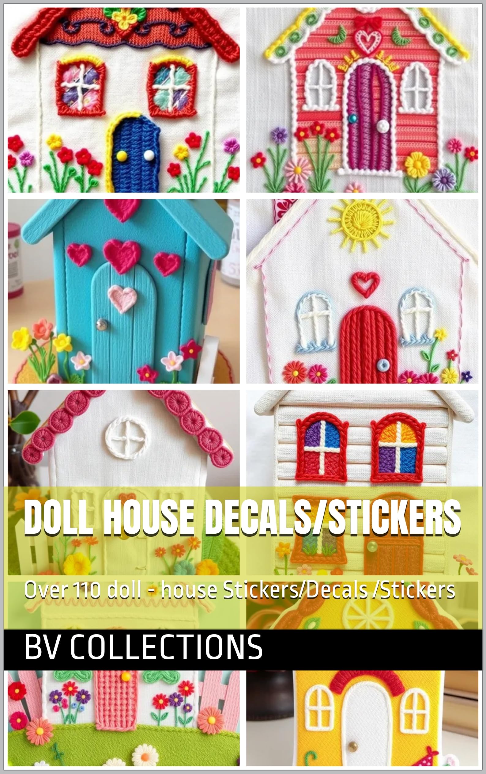 Stickers pour maison de poupée repositionnables avec plus de 110 décors thématiques