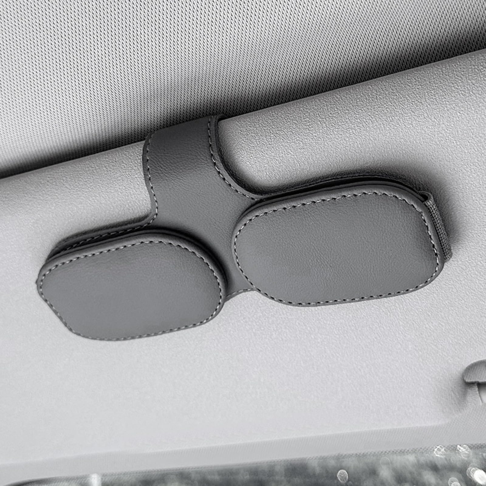 Auto-Sonnenbrillen-Aufhänger Aus PU-Leder – Clip Für Brille, Tickets & Karten, Ca. 15x5 Cm