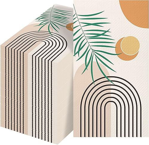 Paquete de 100 servilletas florales desechables de papel de 2 capas decorativas para cena, servilletas de cóctel de flores para baño, inodoro,