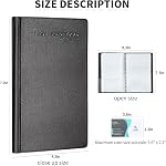Professional Business Card Book Holder Organizer, 300 Card Capacity Card Binder PU Leather Name Card Credit Cards Booklet