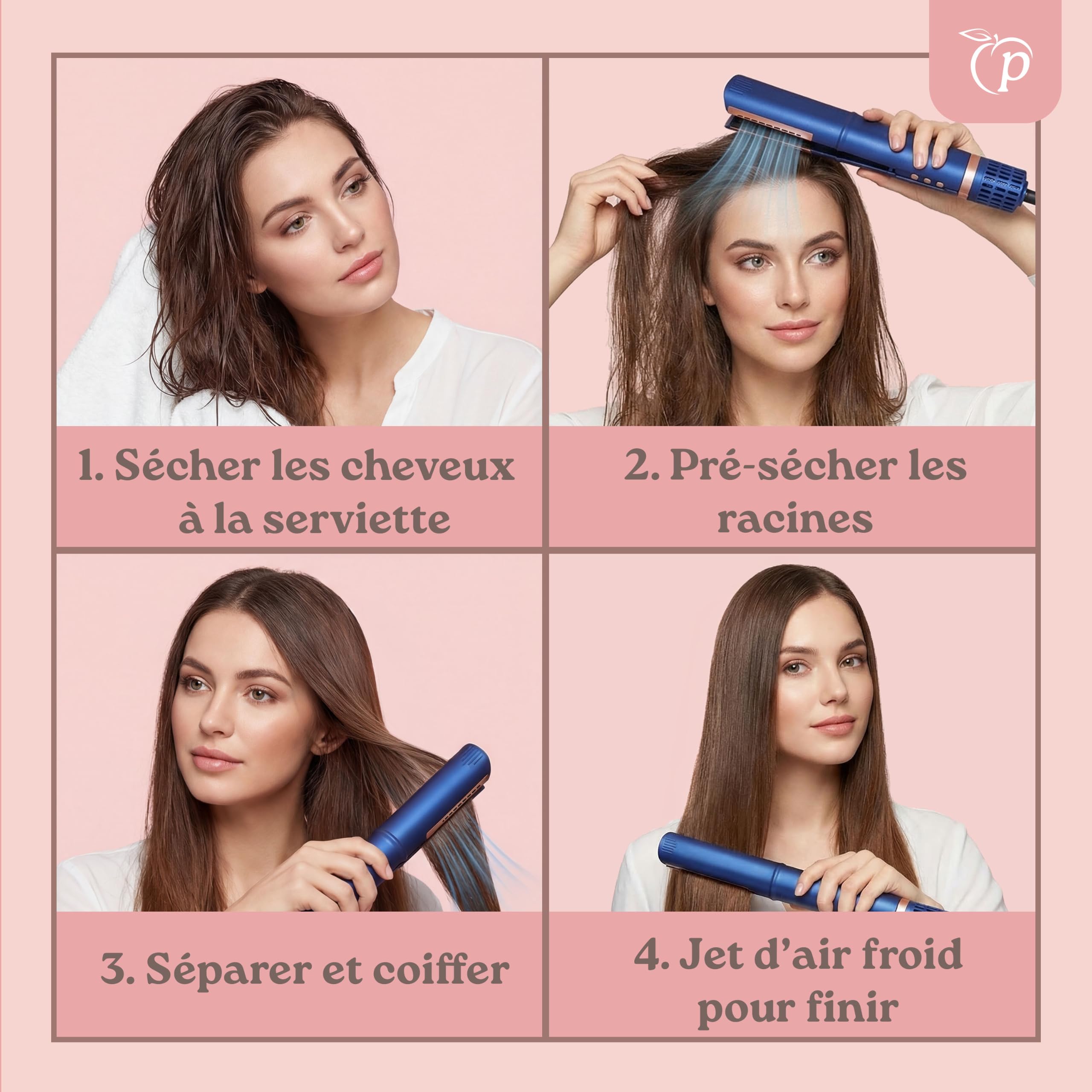 Lisseur à air & sèche-cheveux 2-en-1 | Ions | 110 000 tr/min