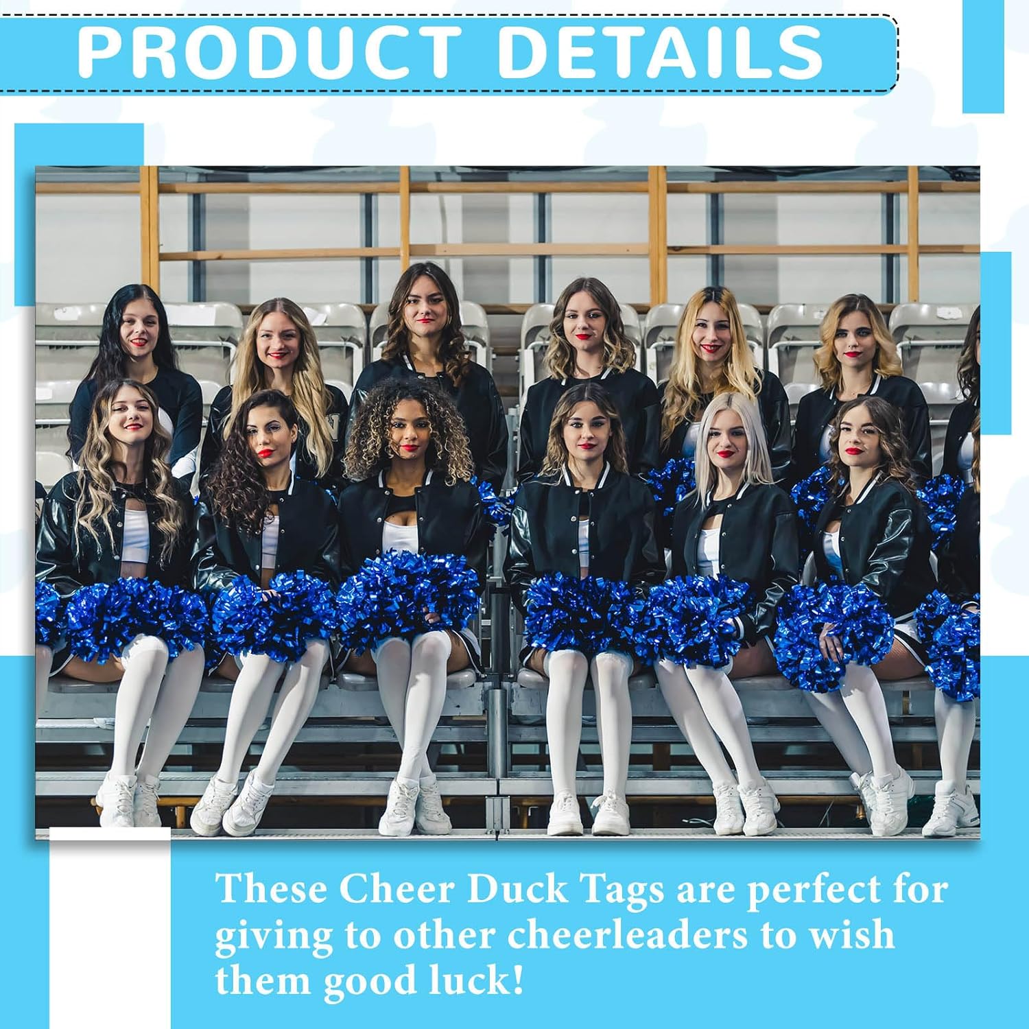 24 Set Christmas Cheer Gifts 24 Duck Keychain 24 Cheer Cards with Bags for Cheerleader Competition Team - Image 4