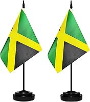 Vista 46 de Juego de banderas de escritorio de Colombia, paquete de 2 banderas de mesa colombianas, mini bandera de escritorio pequeña con poste negro sólido