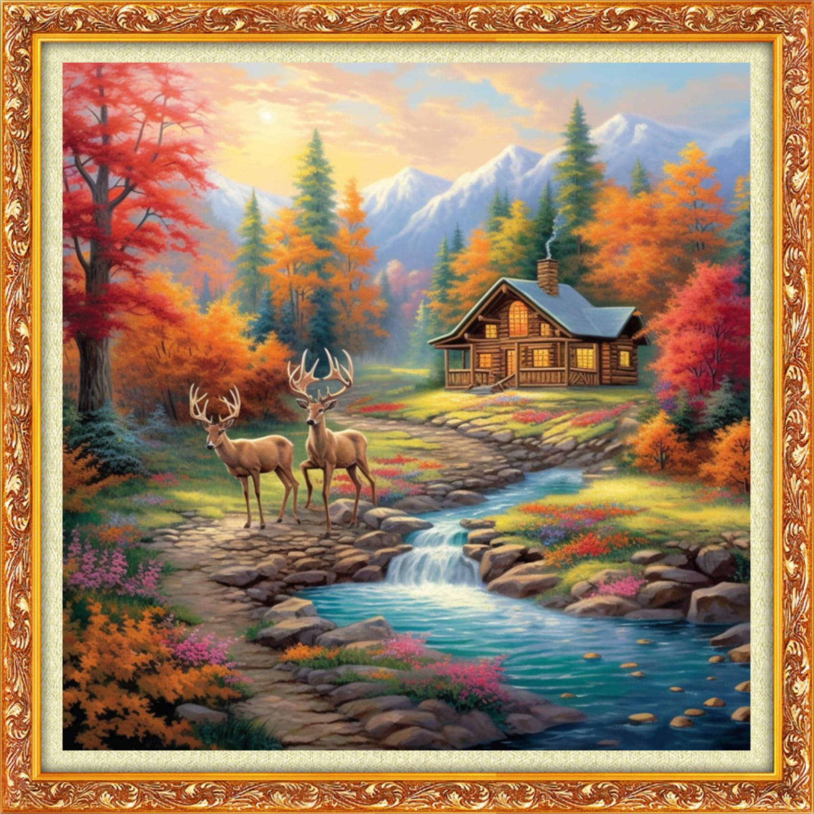 Funxvoot Stamped Cross Stitch Kits Beginners Full Range of Embroidery Starter Kits for Adults 11CT Printed Cross Stitch Kits for Beginners Adults- (CrossStitch69)