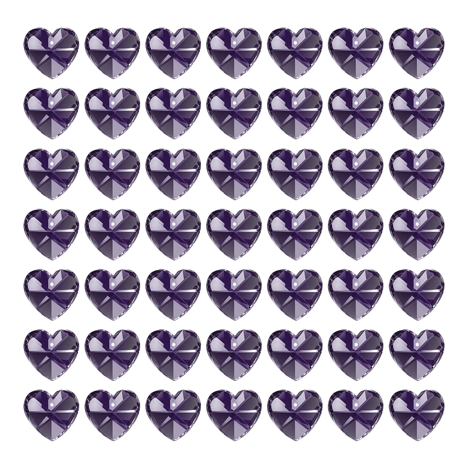 Perles en cristal K9 violet de qualité supérieure pour prisme de lustre ancien