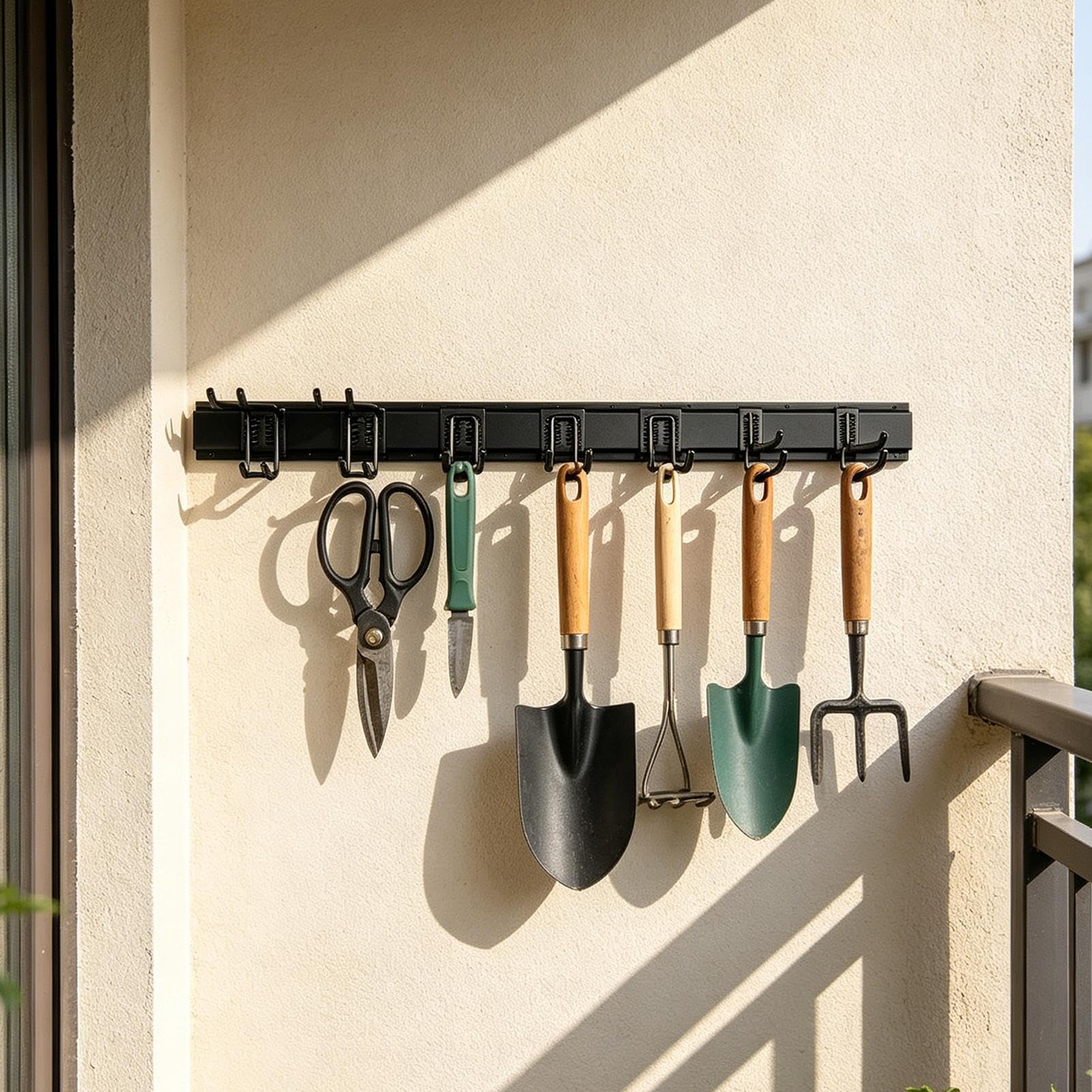 Strapazierfähige Garagenhaken, Wandmontage, rutschfeste Allzweckhaken, platzsparendes Gartenwerkzeugregal – für Werkstatt, Schuppen, Leitern, Fahrräder, Schaufeln, Rechen