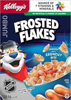 Kellogg's Frosted Flakes Cereal, Jumbo Size, 1.06Kg, 1.06 Kilogram