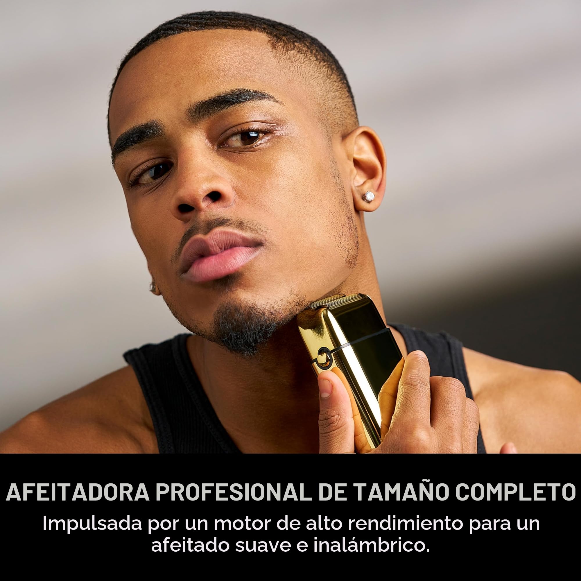 BaBylissPRO - Afeitadora inalámbrica de doble lámina metálica FXFS2G para hombre, 1 afeitadora