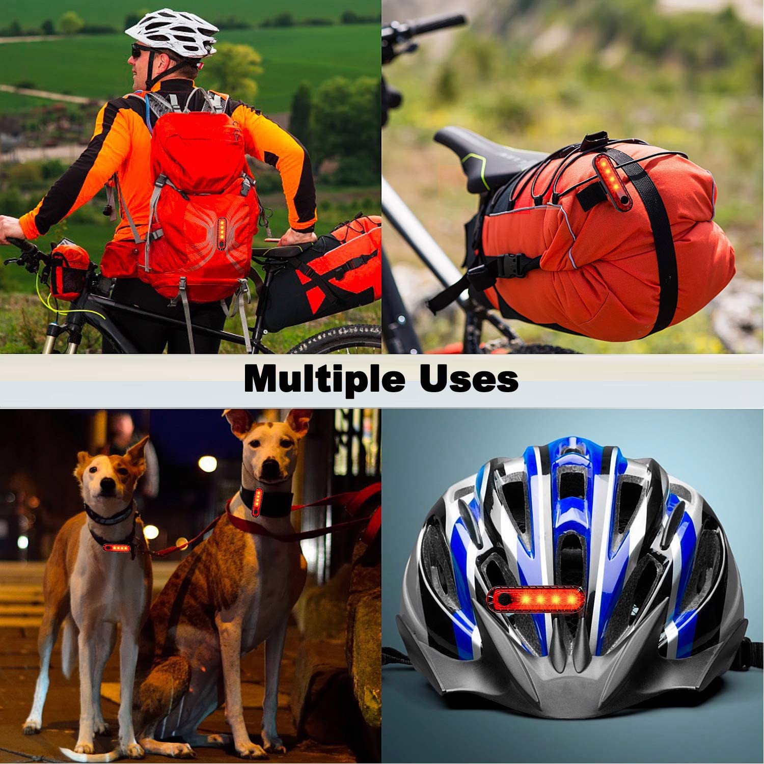 Luz Trasera USB Recargable Para Bicicleta – 14 Modos Y 7 Colores, Impermeable ABS Con Batería De Larga Duración Para Ciclismo Nocturno