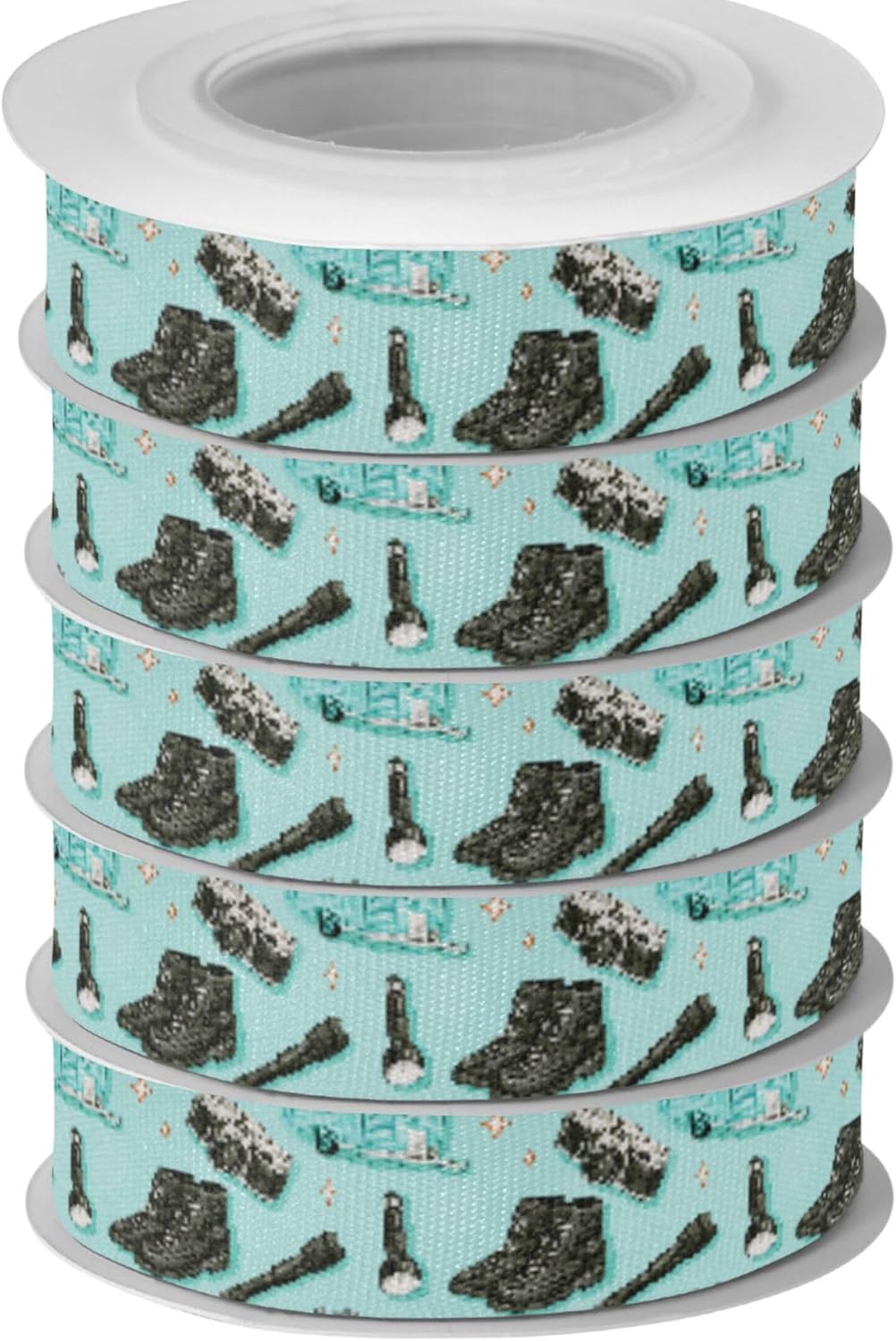 Travel Gear Camping Fabric Ribbons 5 Rolls 0.6" x 5 Yards