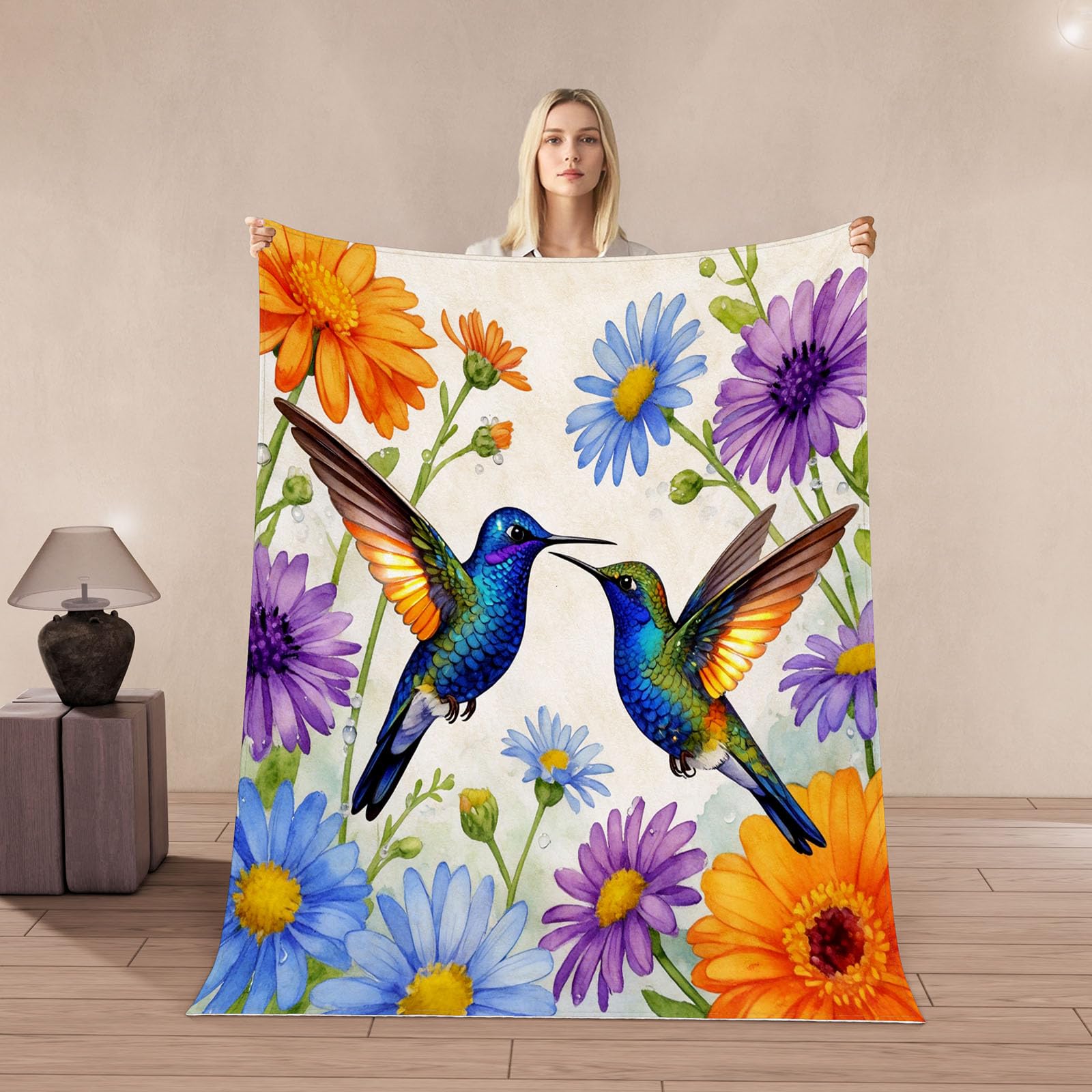 Plaid canapé colibri pour des soirées cocooning chaleureuses en hiver