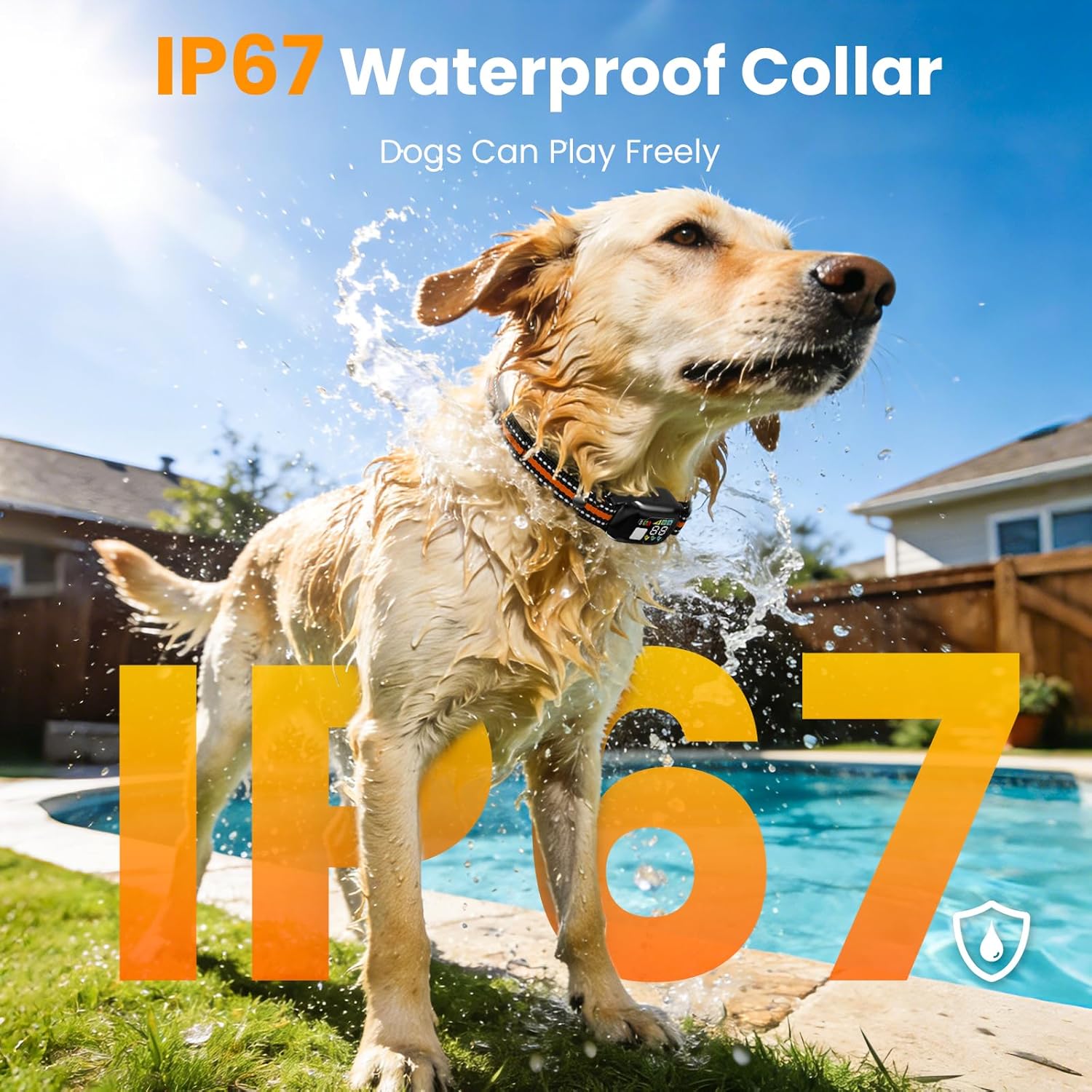 2 in 1 Dog Bark and Shock Collar - 4500FT Bark Collar with Remote Control, Anti Bark and 3 Training Modes (Tone, Vibration, Safe Shock, IP67 Waterproof, Portable Training Collar for 5-120lbs Dogs