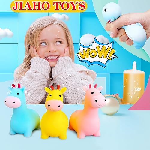 Miniatura 2 de Pelotas sensoriales de jirafa para niños y adultos, bola de alivio del estrés, juguetes esponjosos de animales  Bola de masa, bola blanda para