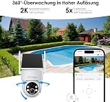 CZEview 2K Camera Surveillance WiFi Extérieure Solaire sans Fil, Blanche - 4