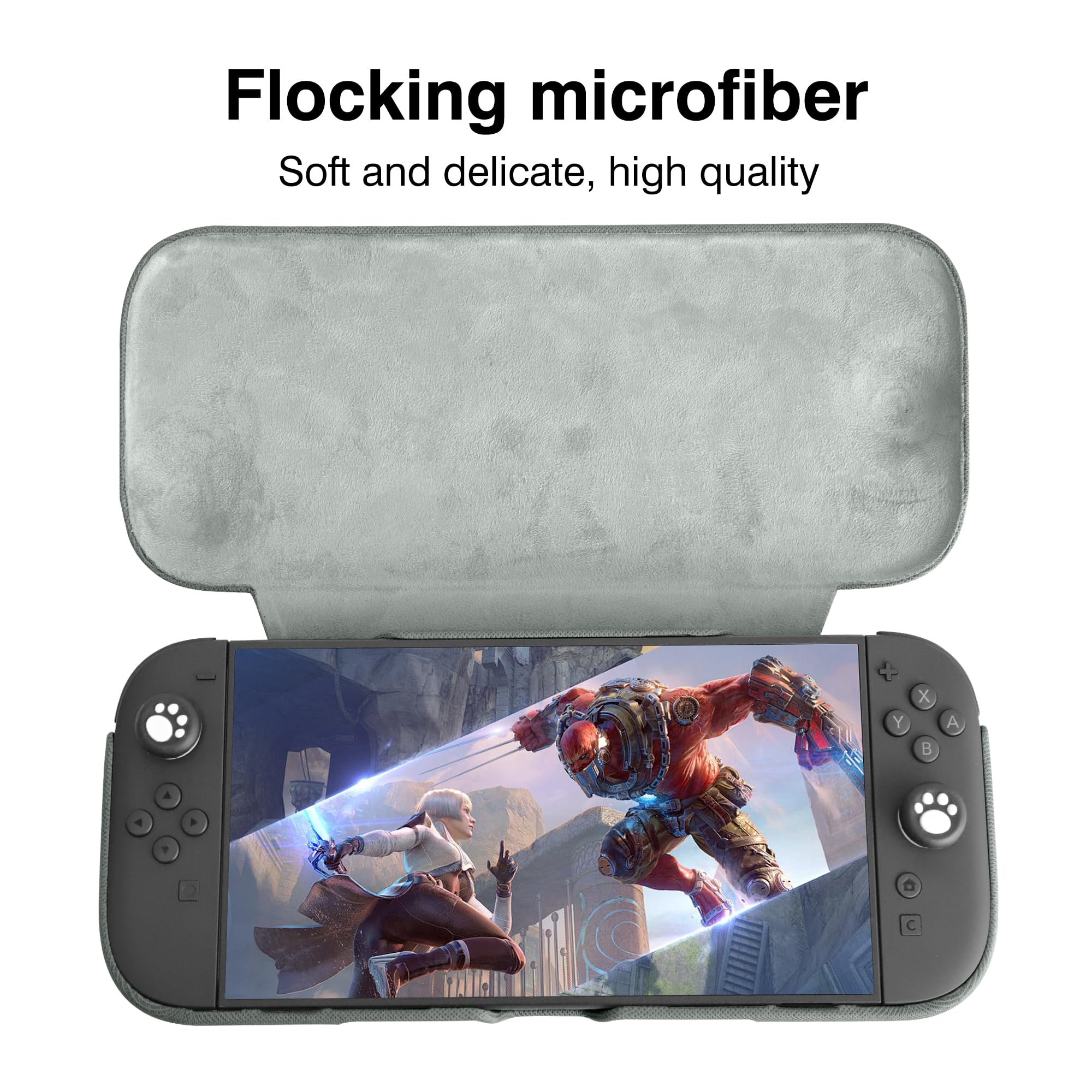 Coque de protection pour Switch 2, coque magnétique amovible, protection complète à 360 °, avec une coque de protection avec poignée ergonomique intégrée, convient pour Nintendo Switch 2 modèle 2025