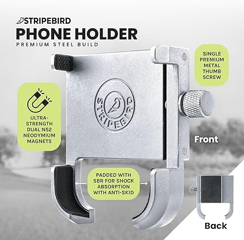 Miniatura 3 de Soporte magnético original para teléfono para carrito de golf - Imanes de neodimio N52 ultra resistentes - Carrito de golf - Soporte delgado para