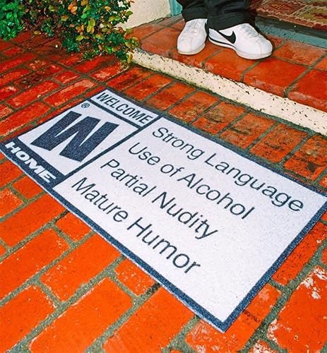 Miniatura 3 de Divertido tapete de bienvenida con calificación madura, tapete de bienvenida para interiores y exteriores, tapete divertido para cocina, dormitorio,