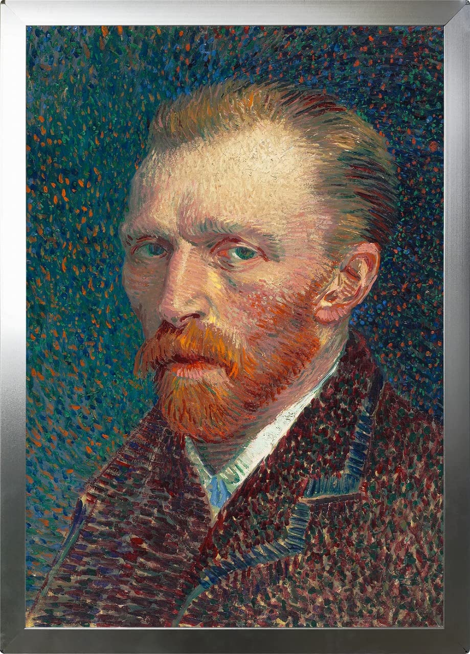 Amazon.co.jp: LEDで輝く名画 ゴッホ作 「自画像」 アルミフレームA3