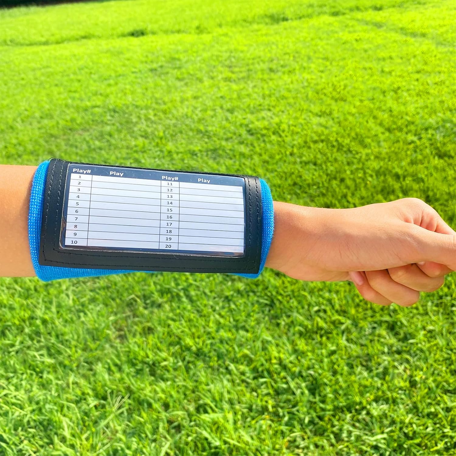 Football Play Wristbands, Triple Window Youth QB Wristband Playbook, Quarterback Wrist Bands for Plays, Softball Wristbands for Signs