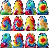 Vista 1 de 24 bolsas de regalo de fiesta de teñido anudado con cordón, bolsa de regalo de cumpleaños, bolsa de golosinas coloridas, bolsas de poliéster