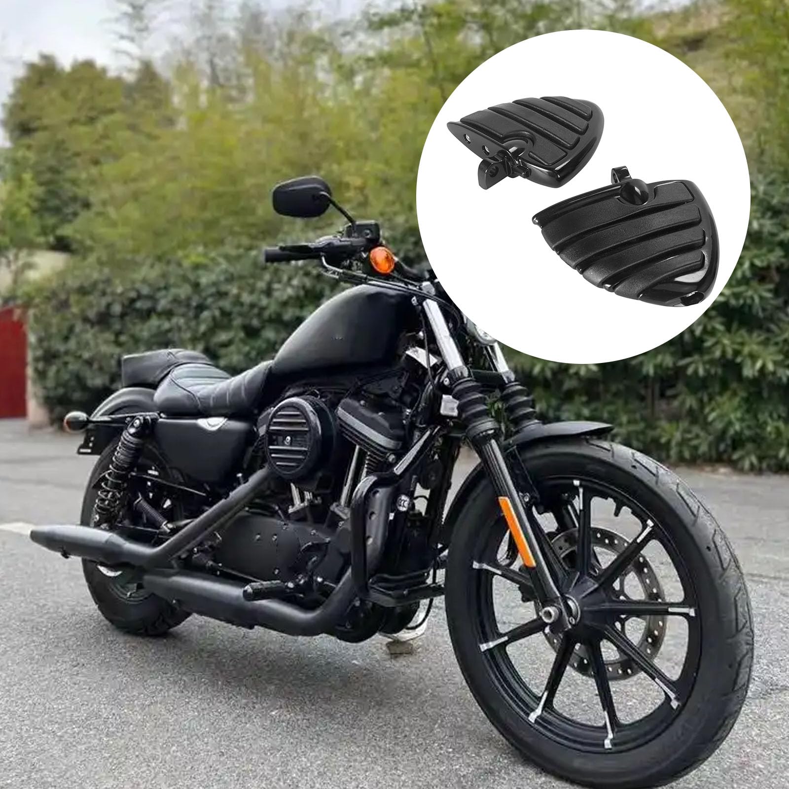 Pedane antivibrazioni per moto, impugnatura ergonomica in gomma, installazione rapida, in alluminio, per la maggior parte dei pedane per moto