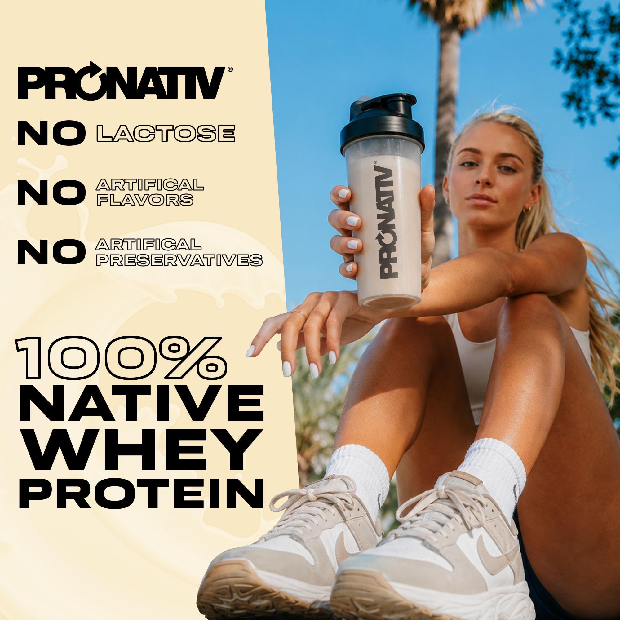 100% Whey Native Protein Powder, French Vanilla, 2 lb, Made from Farm Fresh Milk, No Artificial Flavors or Preservatives, for Muscle Health and Recovery, Lactose Free — Amazon image 2