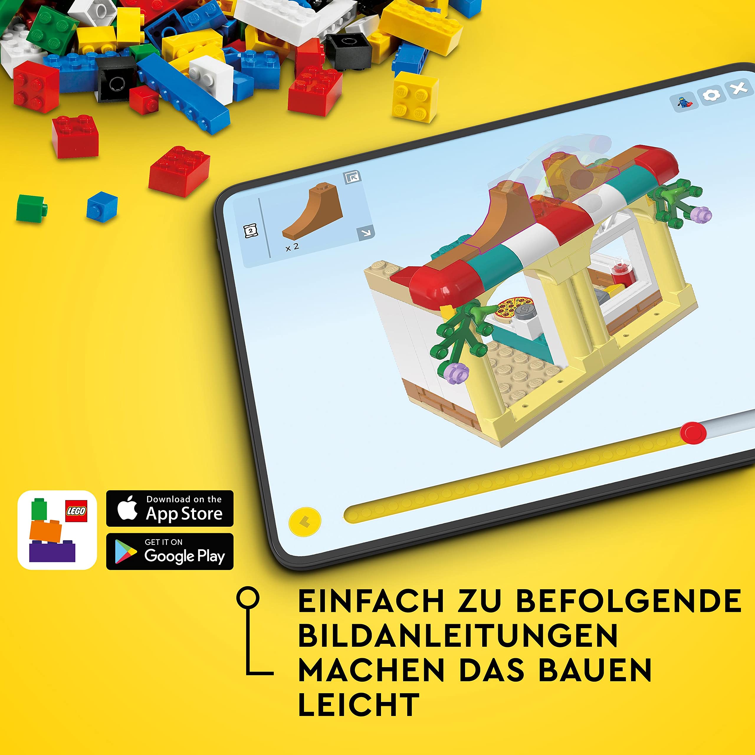 LEGO 11029 Classic Party Kreativ-Bauset Bausteine-Box, Familienspiele zum gemeinsamen Spielen, enthält 12 Mini-Bausteine: Teddybär, Clown, Einhorn, Spaß für alle ab 5 Jahren