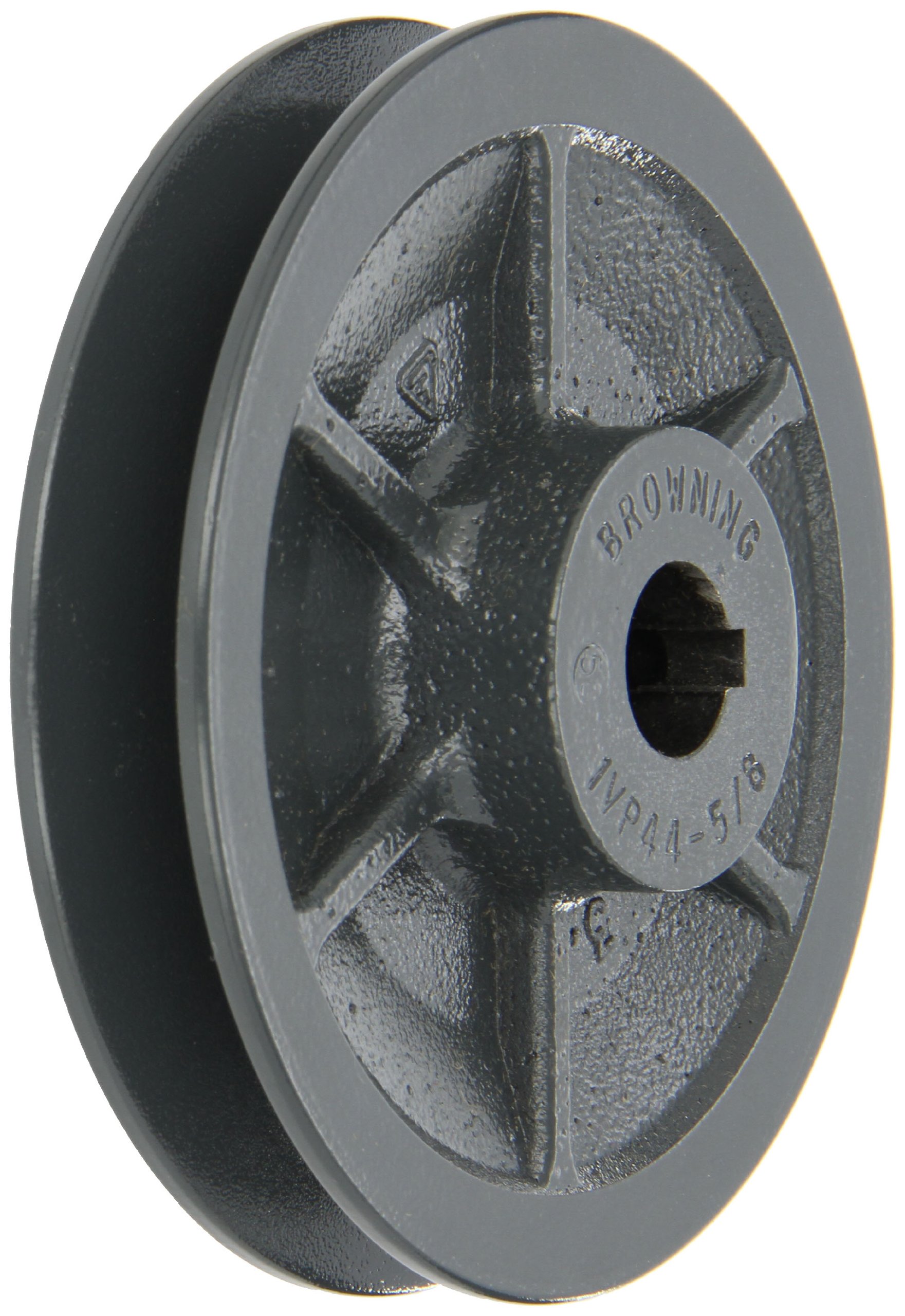 Browning 1VP44X5/8 Variable Pitch Sheave, 1 Groove, Finished Bore, Cast Iron Sheave, for 3L, 4L or A, 5L or B Section Belt