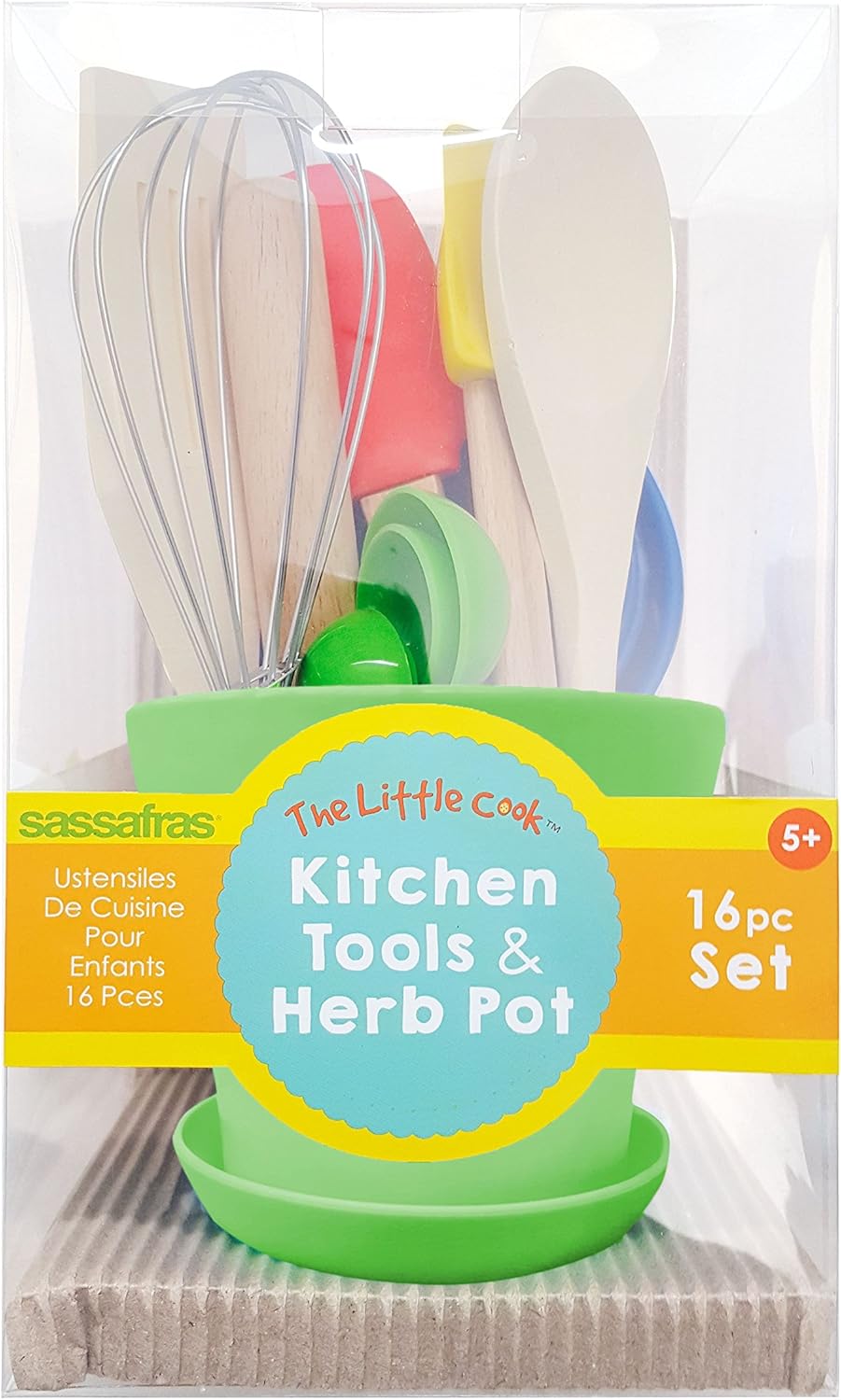 Sassafras Little Cook Children's Kitchen Tools in Herb Pot Gift Set