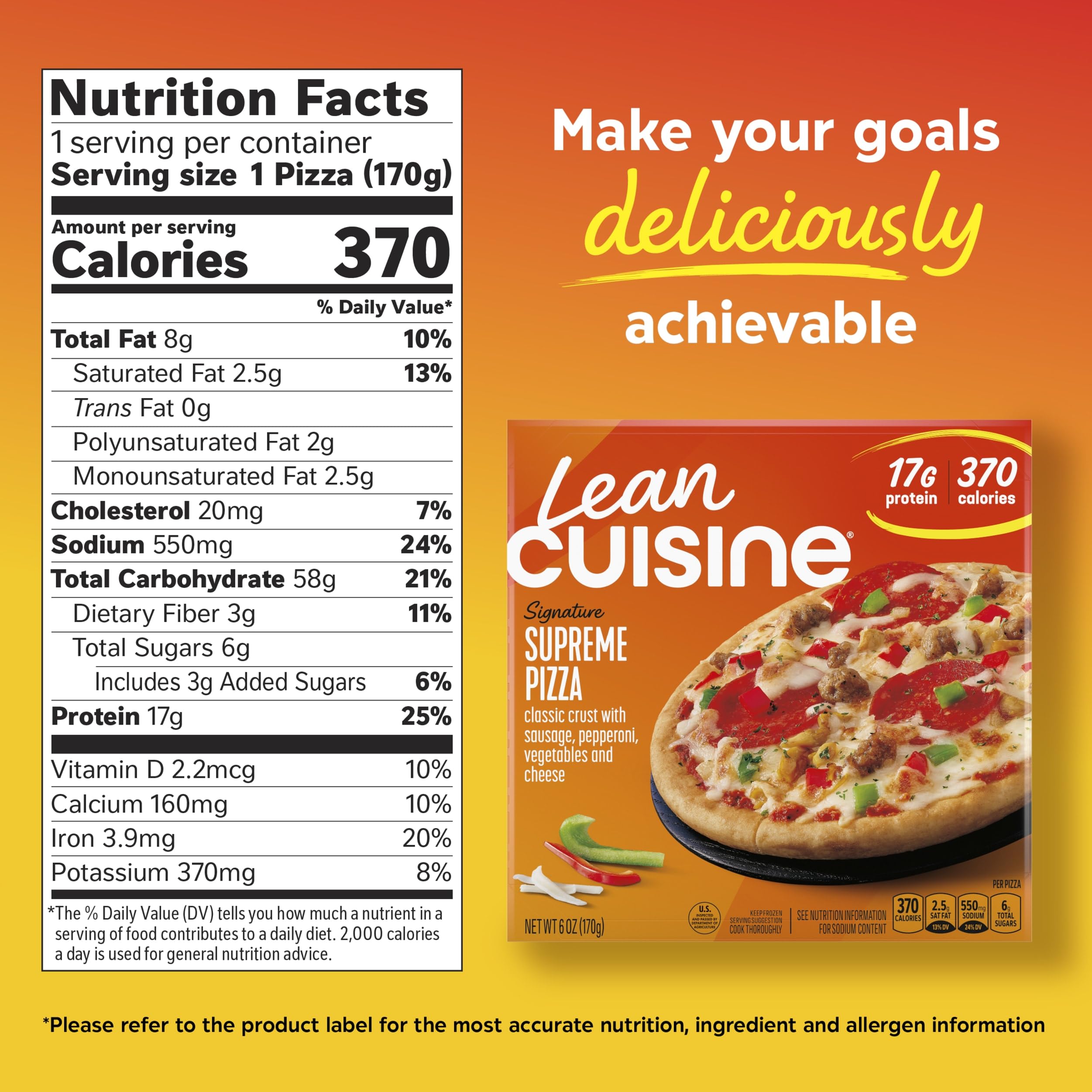 Amazon.com: Lean Cuisine Signature Supreme Pizza, Personal Pizza