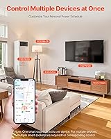Vista 5 de VEVOR Enchufe inteligente, salida inteligente WiFi compatible con Alexa y Google Home, enchufes WiFi con programación, control de aplicaciones