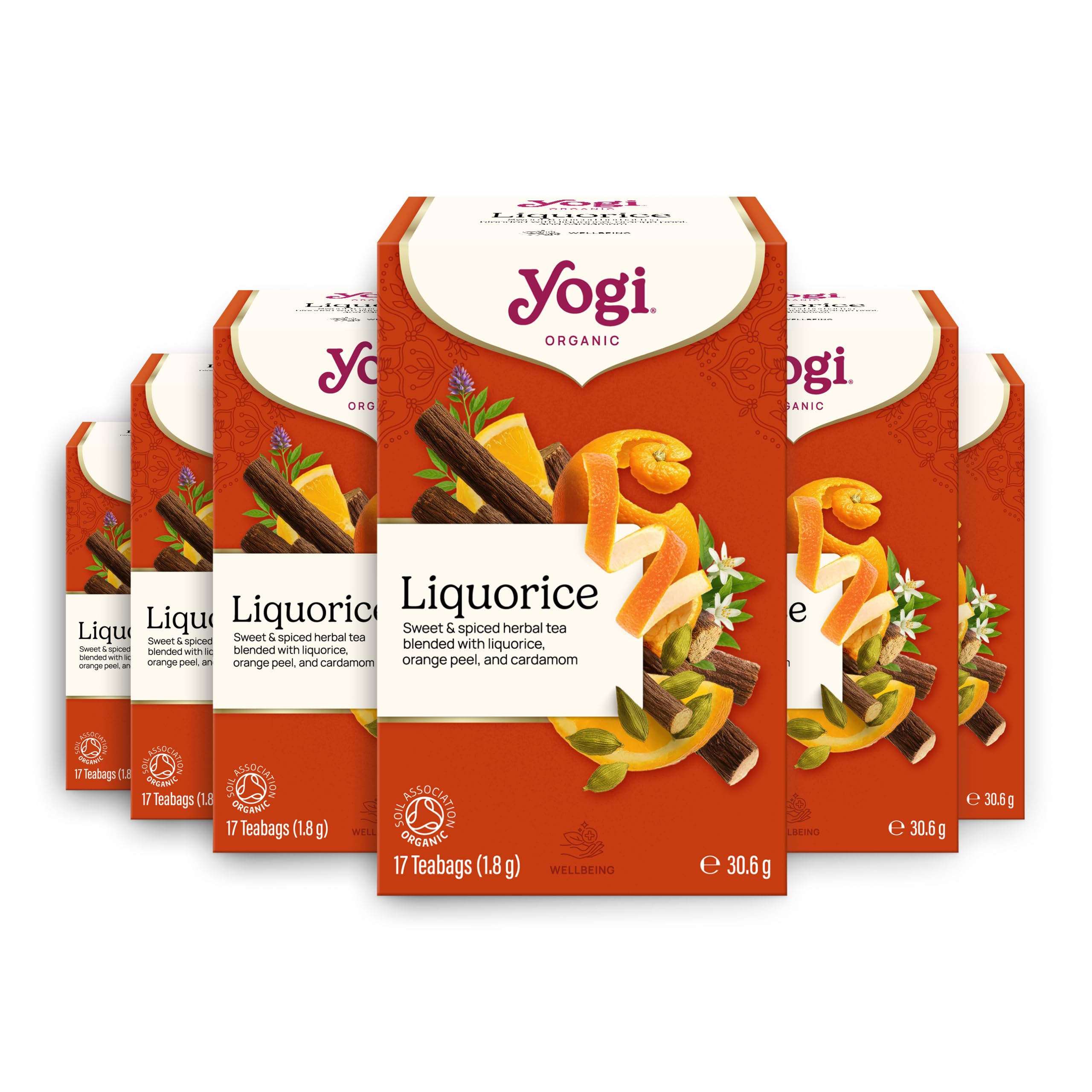 Yogi® Liquorice Organic Spice and Herbal Tea 6 Boxes 102 Tea Bags