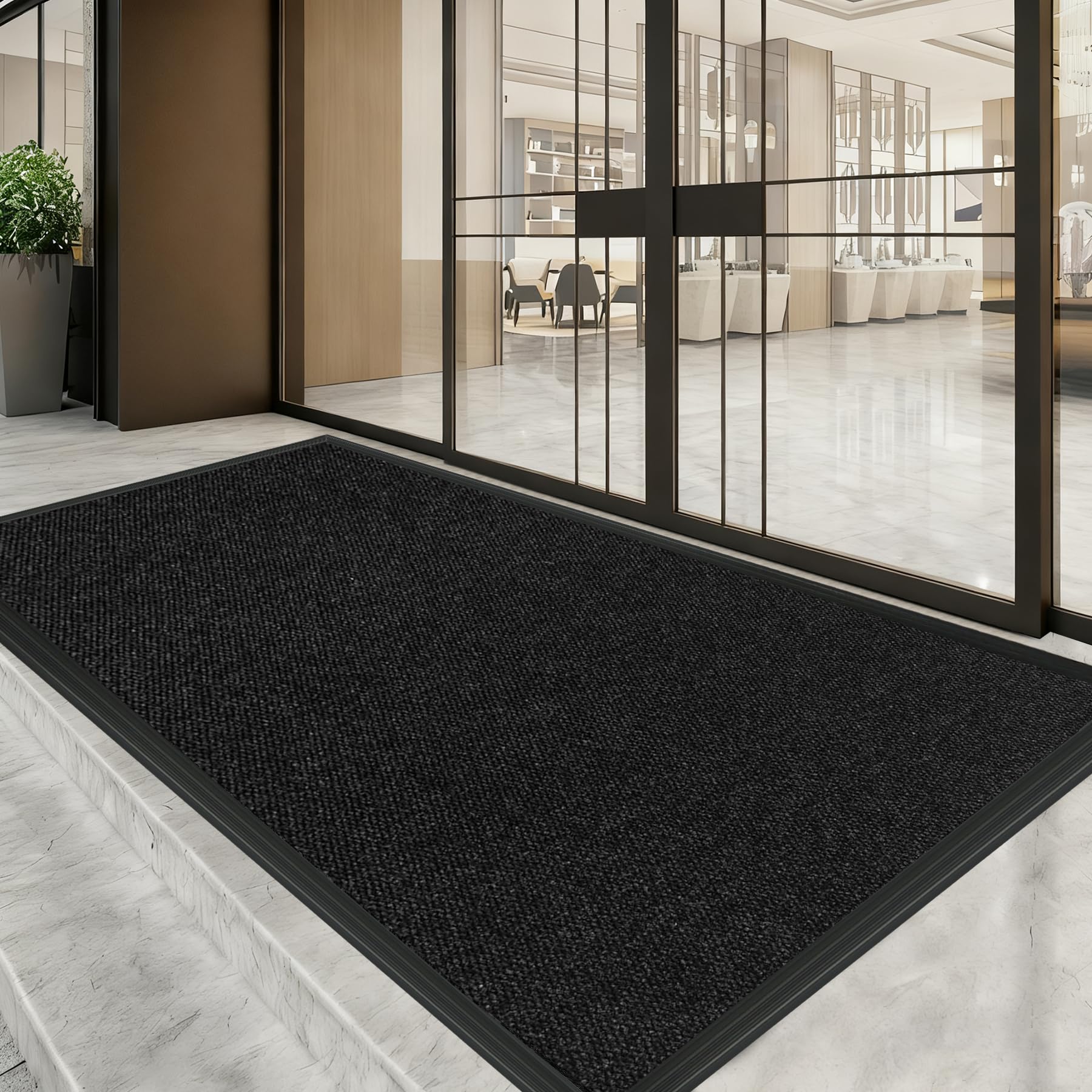 18 x 30 Front Door Mat Indoor Outdoor Entrance Commercial Heavy Duty Entryway Matt Non-Slip Rubber Backing Low