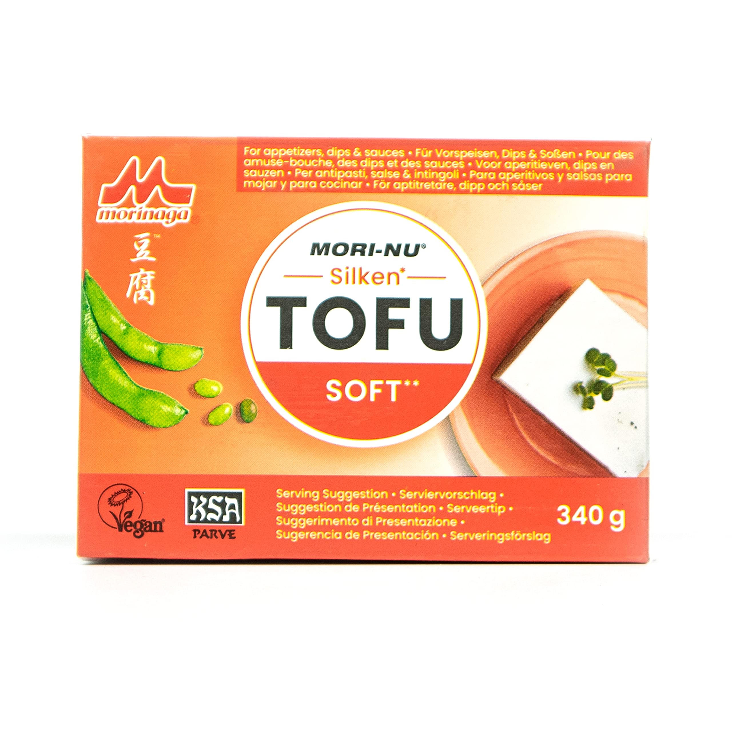 Mori-Nu Silken - 10er Pack Tofu Soft/weich 340 g - Seidentofu Naturtofu hergestellt aus ausgesuchten Sojabohnen