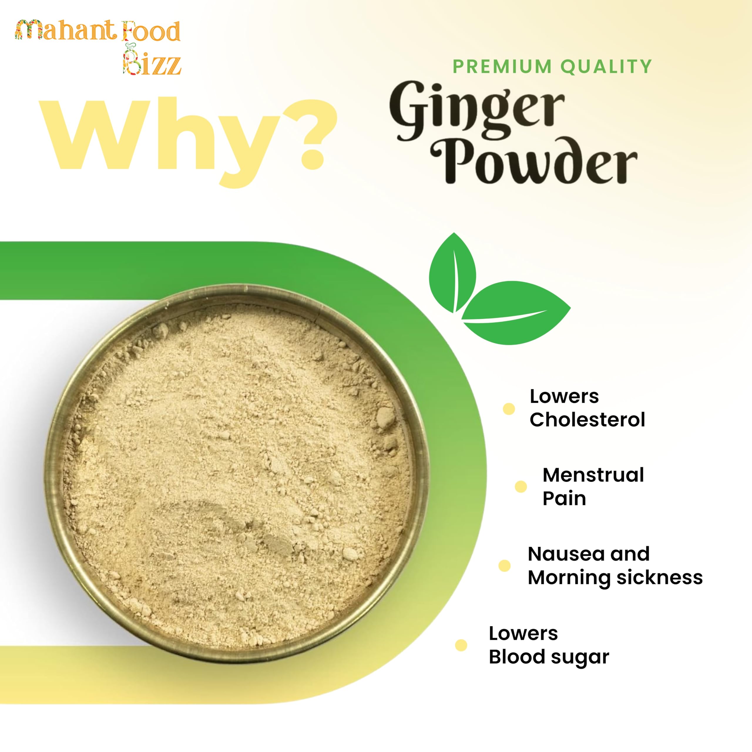 Mahant Food Bizz Ginger Powder, 200g (7.05oz) - 100% Natural, No Added Colors or Preservatives, Pure Ginger Powder 1